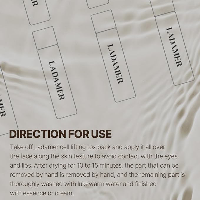 LADAMER-Tox Mask-Skin Tightening-Firming Essence-Faical lifting-Facial Cell Mask-Tox Pack Lift Moisturizing Pore Treatment Clinical Spa Cosmetic Premium Korean Skincare AHA Complex 0.1 fl.oz*10EA