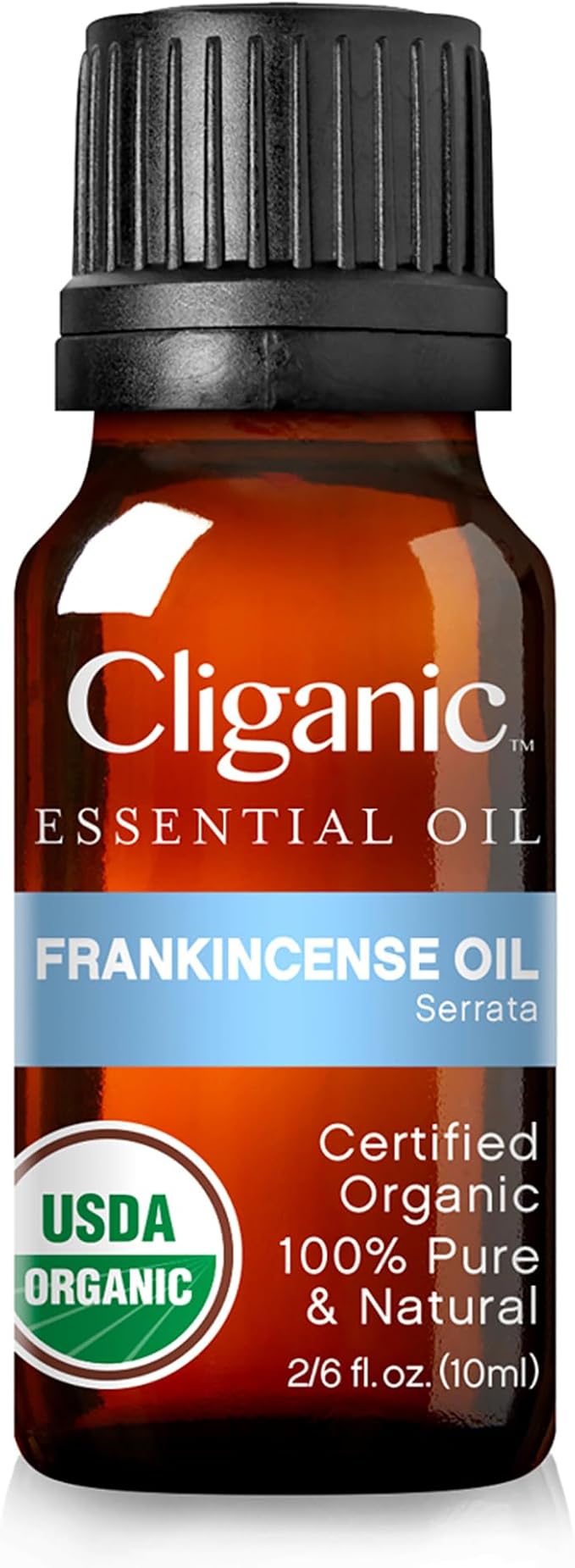 Cliganic USDA Organic Frankincense Essential Oil - Boswellia Serrata, 100% Pure Natural Undiluted, for Aromatherapy | Non-GMO Verified (Packaging May Vary)