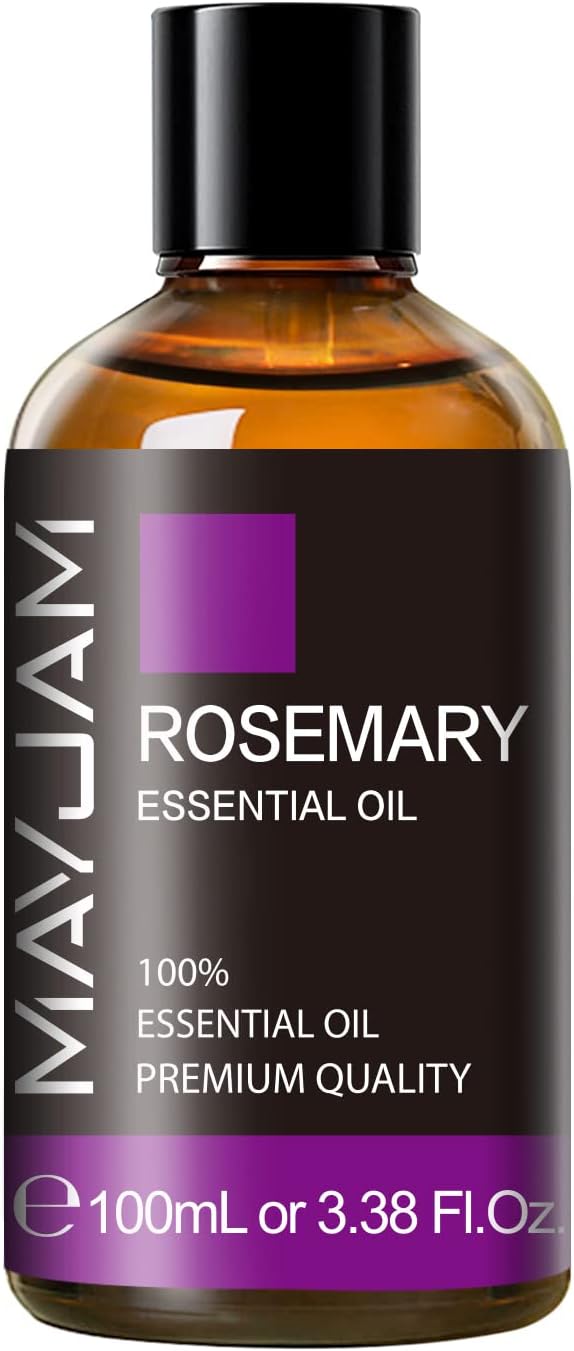 Rosemary Essential Oil with Dropper, MAYJAM Pure Rosemary Oil Aromatherapy Oils for Humidifier and Diffusers, 3.38FL.OZ