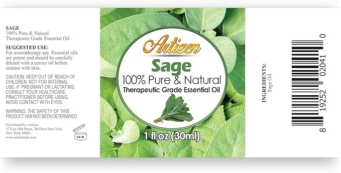 Artizen 30ml Oils - Sage Essential Oil - 1 Fluid Ounce
