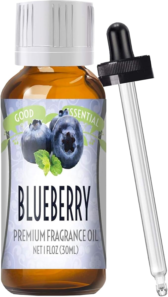Good Essential Professional Blueberry Fragrance Oil (30ml, 1 fl oz) for Diffuser, Candles, Soaps, Lotions, Perfume - Blueberry Scented Oil for Candle & Soap Making