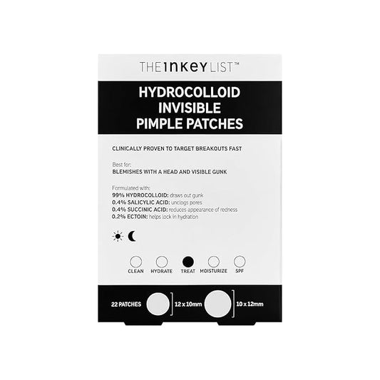 The INKEY List Hydrocolloid Invisible Pimple Patches, Spot Patches Contains Salicylic Acid, Day/Night Anti Acne Patches, Vegan & Cruelty Free, Suitable For All Skin Types