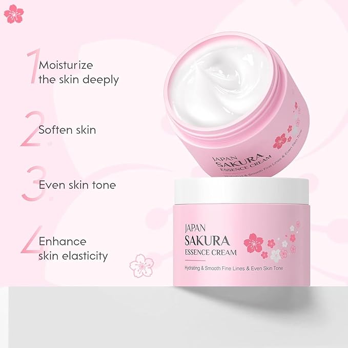 Sakura Birthday Gifts for Womens & Teens Girls Skincare Set, Sakura Extract Skin Care Set, skincare for girls 10-12, skin care for teens 10-12, kids skin care set for girls ages 8-12 (Sakura Set B)