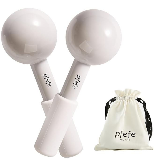 Ice Globes for Face & Eyes, Unbreakable Stainless Steel Cryo Sticks for Beauty Routines, Facials Cold Roller Cooling Globes for Puffiness, Wrinkles, Dark Circles, Headaches
