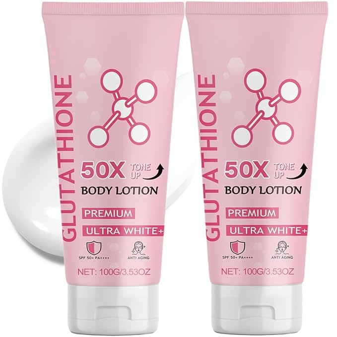 Glutathione 50x Tone Up Body Lotion, 2 Pack Moisturizing, Hydration and Nourishing, Soft Skin All Over Body Scented Body Lotion for Women (2 Packs)
