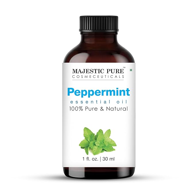 Majestic Pure Peppermint Essential Oil - 100% Pure Peppermint Oil for Aromatherapy, Massage & Topical Uses, Perfect for Diffuser & Essential Oil Diffuser - 1 Fl OZ