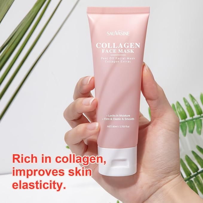 Collagen Wrapping Peel-Off Mask Overnight, Collagen Night Wrapping Face Mask, Hydrates & Firming Face Mask for Moisturizing & Tightening, Glowing Skin