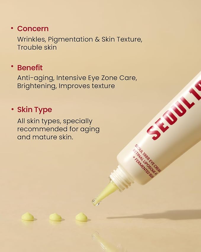 KSECRET SEOUL 1988 Eye Cream : Retinal Liposome 4% + Fermented Bean, 30ml/1.01 fl.oz.