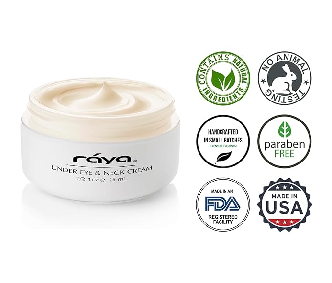 Raya Under-Eye & Neck Cream (408) - Revitalizing Anti-Aging Treatment for Eye Area & Neck, Tighten, Lift, Firm, Effectively Reduces Lines & Wrinkles, Expertly Formulated for Effective Neck Tightening