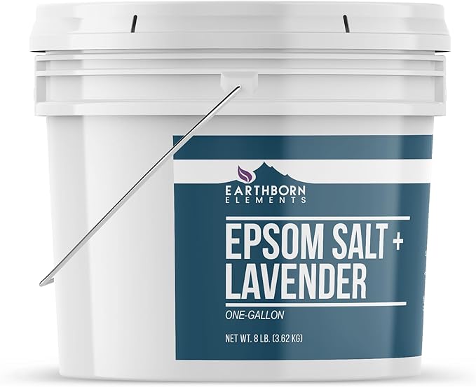 Earthborn Elements Lavender Epsom Salt, Infused with Essential Oil, Always Pure (1 Gallon)