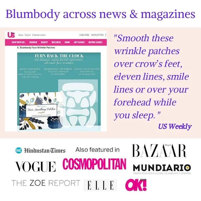 BLUMBODY Face & Forehead Wrinkle Patches – Mini Anti-Wrinkle Facial Patches for Eyes, Mouth & Forehead – Triangle Non-Silicone Face Tape for Elevens, Crows Feet and Fine Lines – 160 Facial Patches