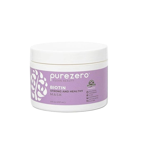 PureZero Biotin Strengthening Hair Mask 8 oz – Nourishing, Moisturizing, & Repairing for Stronger, Healthier Hair