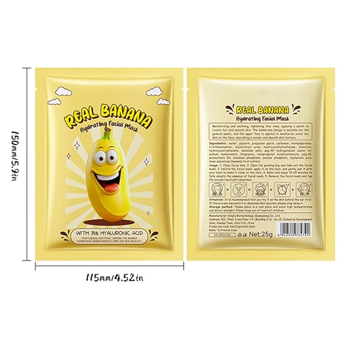 8 Pack Fruit Facial Mask Set – Hydrating & Brightening Combo Face Masks for All Skin Types, Natural Sheet Masks Gift Set, Hypoallergenic Spa Skincare for Women/Men, Soothe Sensitive Skin (8 Pcs-Set02)