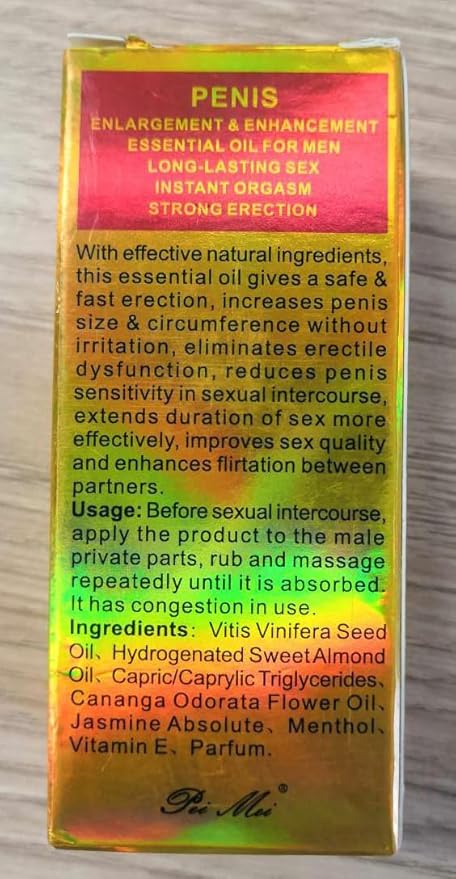 Men Massage Oil for Sex -Sexual Enhancement Erection Cream Penisgrowth Oil Longer Thicker Penis Energy Massage Essential Oil Men Energy for Care Delay Performance Boost Strength (Cucumber)