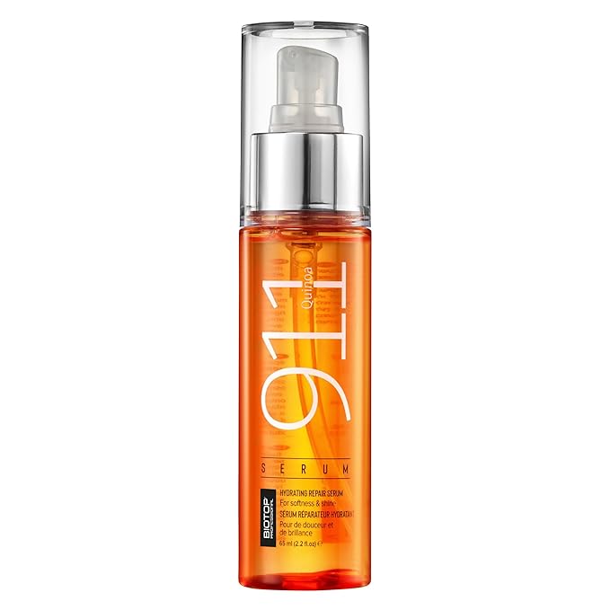 Biotop Professional 911 Quinoa Smoothing Serum - Hair Serum For Frizzy and Damaged Hair to Repair and Promote Shine - UV + Heat Protectant (2.2 Oz / 65ml)