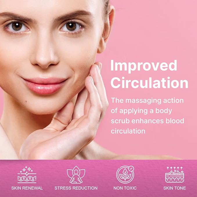 5minskin Body Scrub with Fruit Extracts and Jojoba Beads | Nourishes Bath | Smoothing Body Scrub | Hydrating and Exfoliating | Essential Care