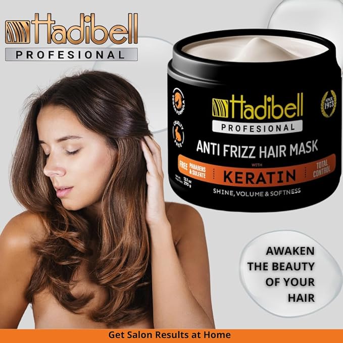 Keratin Hair Treatment- Hair Mask for Damaged Hair and Growth - Anti Frizz Hair Repair Serum Deep Conditioning -Treatment Professional Salon Quality Formula for Smooth and Healthy Hair -13 oz