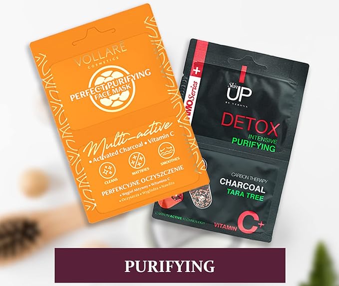 Face Mask Skin Care Collection (Pack of 7) - Skin Care Set of Face Masks Purifying, Hydrating & Soothing - Facial Masks Beauty Pack for All Skin Types, 2 x 5 ml each