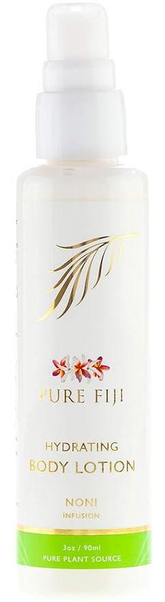 PURE FIJI Body Lotion Hydrating - Moisturizing Lotion for Dry Skin with Coconut Milk and Vitamin E, Organic Body Lotion For Women and Men, Noni Scent, 3 oz