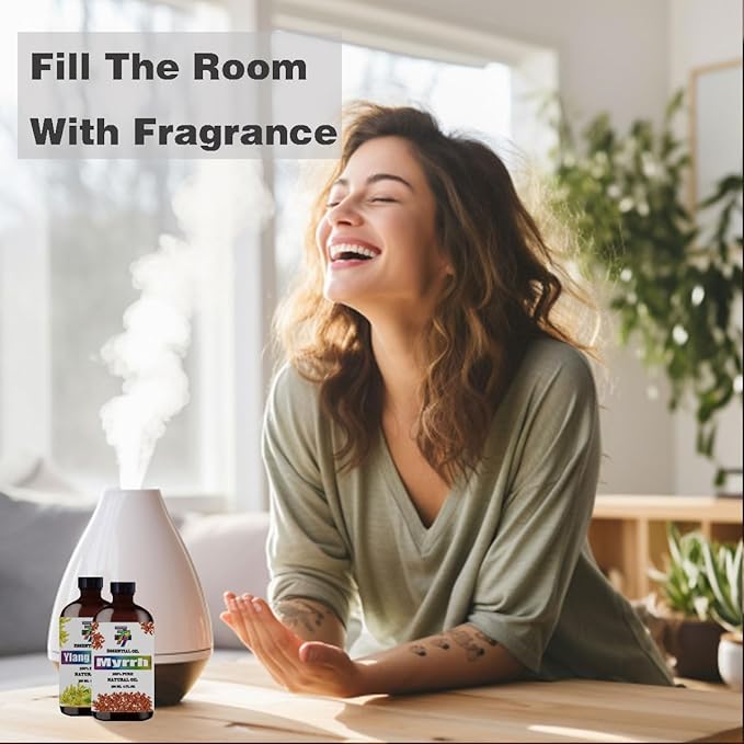 Myrrh Essential Oil (4 oz) – 100% Pure Fragrance Oil for Diffusers, Humidifiers, Relaxation, Bath, Candles, Soap Making, DIY, Home Cleaning, Gifts