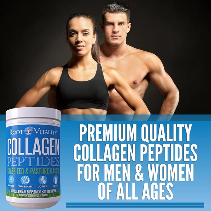 Collagen Peptides Powder - Grass-Fed, Pasture-Raised Hydrolyzed Protein Supplement for Skin, Hair, & Nails - Non-GMO, Zero Sugar Daily Supplement for Men & Women (45 Servings)