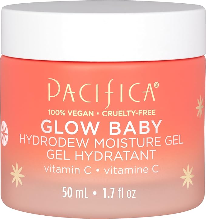 Pacifica Glow Baby Hydrodew Gel Moisturizer – Vitamin C & Niacinamide Dewy Face Gel for Glowing Skin, Lightweight Oil-Free Daily Moisturizer for Brightening & Hydration, Vegan & Clean Beauty Formula