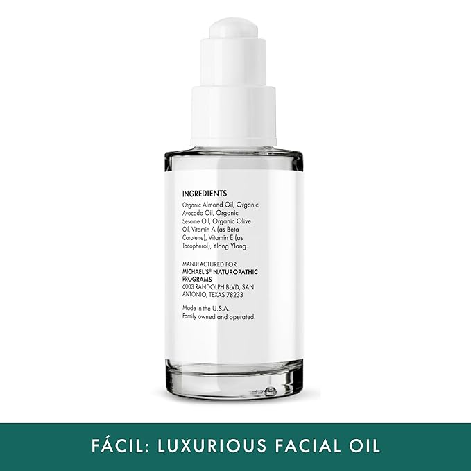 MICHAEL'S Health Naturopathic Programs Facil - 50 mL - Luxurious European-Style Facial & Body Oil - Fast Absorbing, Non Oily, Non Greasy