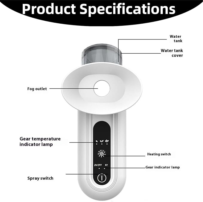Portable Eye Steam Sprayer, Heated Mist for Dry Eye Relief, Moisturizing Eye Treatment, Mini Soothing Steamer for Eye Care
