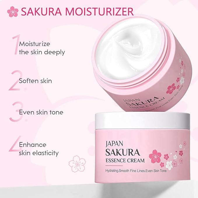 Sakura Skincare Set, Skin Care Set For Teen Girls, Skincare Gift Set Cherry Blossom Beauty Set, Deep Cleaning Skincare Facial Kit, Teen Skin Care Kit Birthday Gift - 8 Pack Travel Skincare