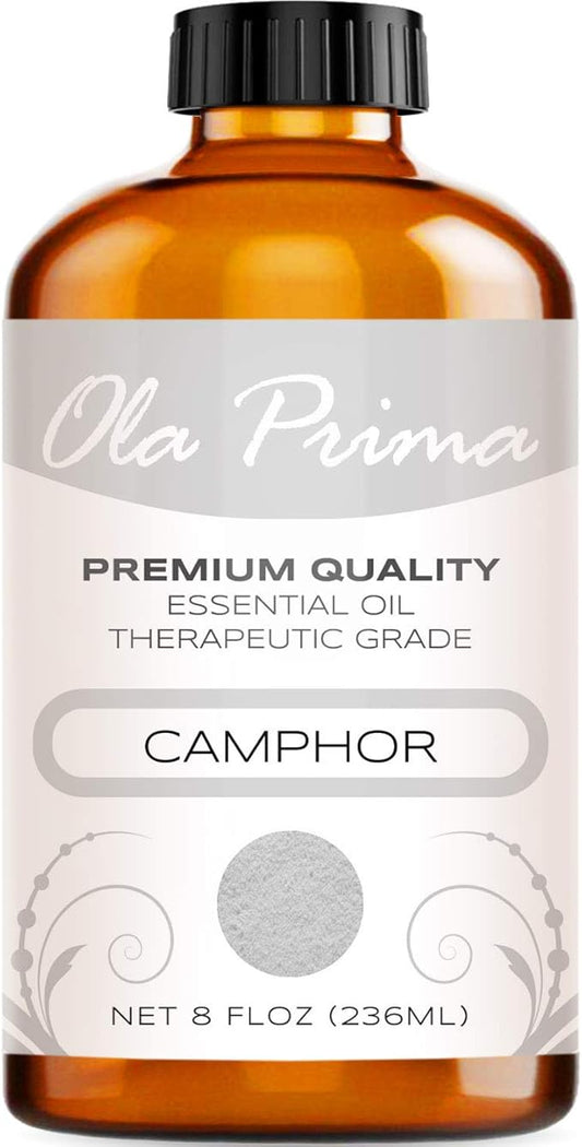 Ola Prima Camphor Essential Oil – Bulk Aromatherapy Oil (8 Fluid Ounces)