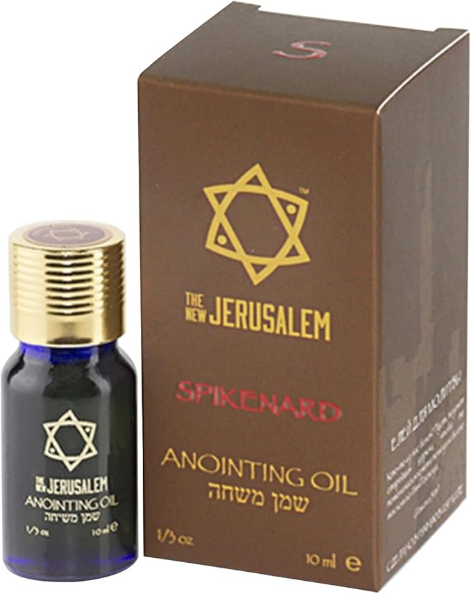 Spikenard Anointing Oil from Israel, Holy Spiritual Oils Bottles from Jerusalem Blessed, Handmade with Natural Ingredients and Blessed for Wedding Ceremony, Religious Use, 0.34 Fl Oz