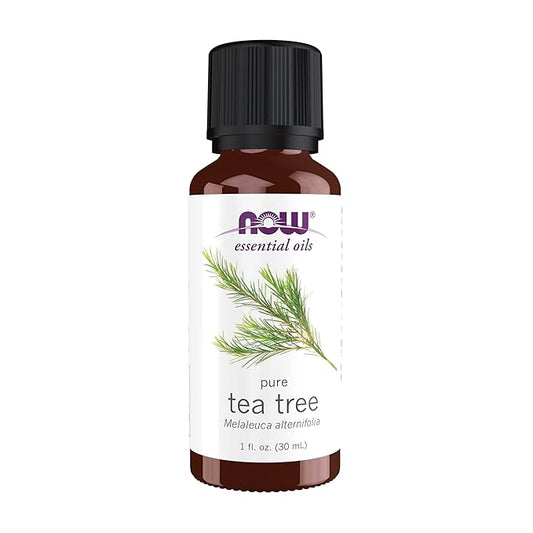 NOW Essential Oils, Tea Tree Oil, Cleansing Aromatherapy Scent, Steam Distilled, 100% Pure, Vegan, Child Resistant Cap, 1-Ounce