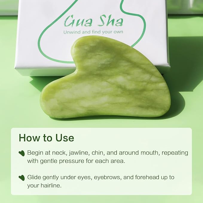 huefull Gua Sha Facial Tool for Face and Body, Gua Sha for Self Care, Guasha Tool Tensions Relief and Reducing Puffiness,Self Care Gifts for Woman/Men, Skin Gifts