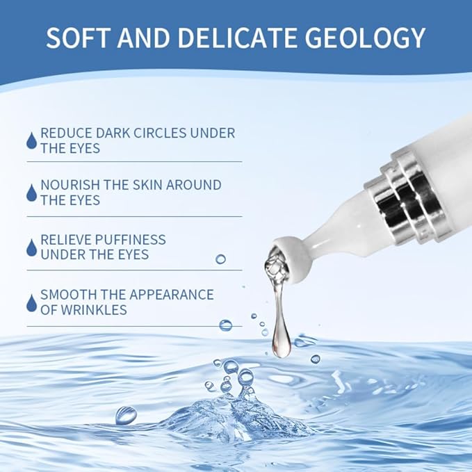 5% Caffeine Eye Serum and Under Eye Roller Cream for Dark Circles and Puffiness, Cafeine with 360° Massage Ball Reduce Wrinkles and Fine Lines,Bags under eyes