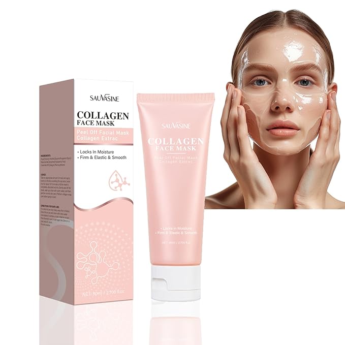 Collagen Wrapping Peel-Off Mask Overnight, Collagen Night Wrapping Face Mask, Hydrates & Firming Face Mask for Moisturizing & Tightening, Glowing Skin