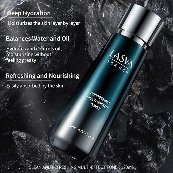 Oil Control Skin Care Set For Men 3-In-1 Skin Care Routine With Cleanser Toner Lotion 3 Step Skin Care Routine