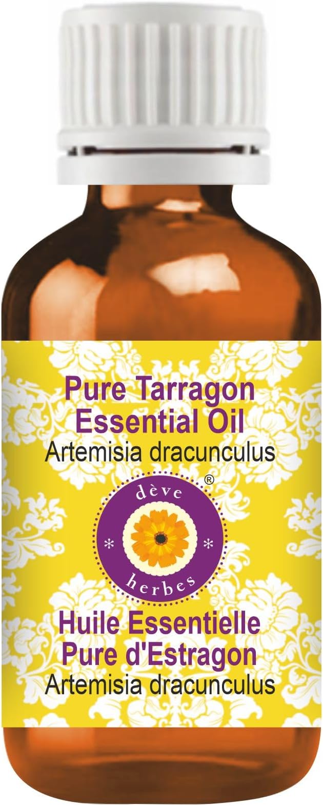 Deve Herbes Pure Tarragon Essential Oil (Artemisia Dracunculus) Steam Distilled 10ml (0.33 oz)