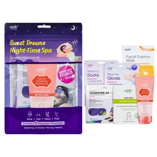 Epielle Sweet Dream Night Time Spa Kits, Luxury Gift Sets for Relaxation, Includes Spa Day Essentials, Perfect Beauty pack for Pampering & Self-Care, Korean Skincare