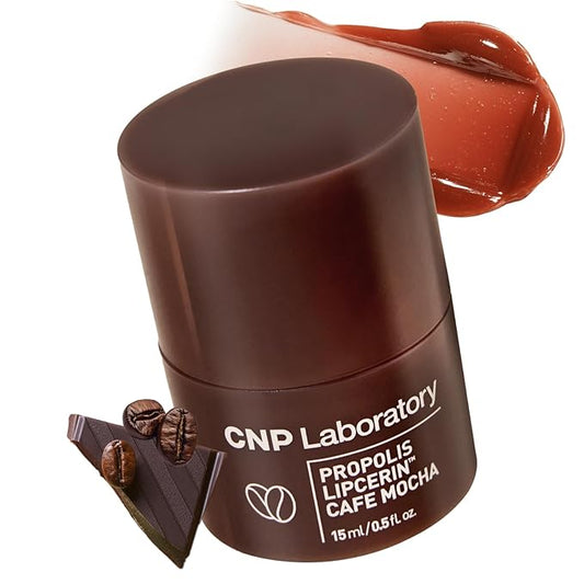 CNP Honey Lip Butter - Propolis Lipcerin™ 05 Caffé Mocha, Café Edition, Hydrating Overnight Manuka Lip Balm & Mask, 12hrs Long-lasting Moisture, Gifts for Women, Korean Skin Care, 0.5 fl.oz.