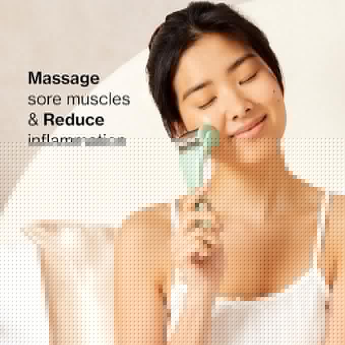 Kitsch Ice Roller for Face - Stainless Steel Ice Face Rollers for Women - Soothes Facial Puffiness, Sore Muscles, and Headaches | Self Care Gifts for Women - Minty Green