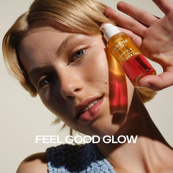 Lumene Nordic-C [Valo] Arctic Berry Face Oil - Antioxidant-Rich, Hydrating Serum with Vitamin C, Vitamin E & Hyaluronic Acid - Replenishes and Plumps Dry Skin - Vegan Skin Care (30 ml)