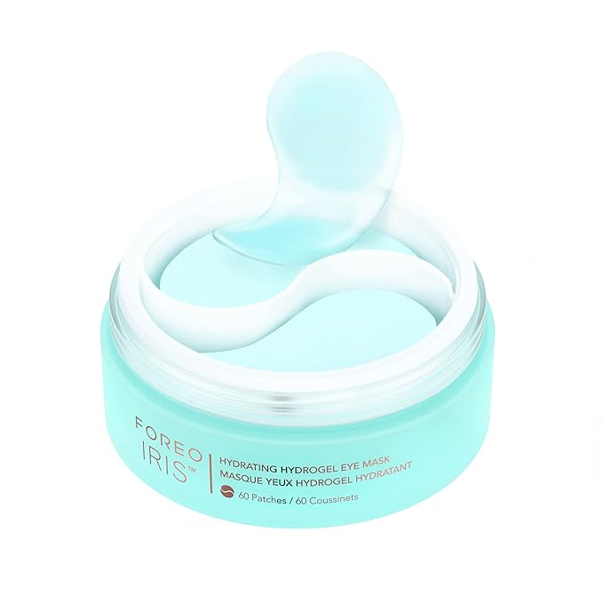 FOREO IRIS Hydrating Hydrogel Eye Mask - Dark Circles Under Eye Treatment for Women & Men - Puffy Eyes Treatment - Hydrating & Refreshing - Vegan - All Skin Types - 60 Under Eye Patches