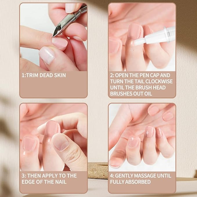 12Pcs Nail Cuticle Oils Nail Nutrition Oil Pen Nourishment Pens Cuticle Revitalizer for Agnail Nourish Skin Nail Care