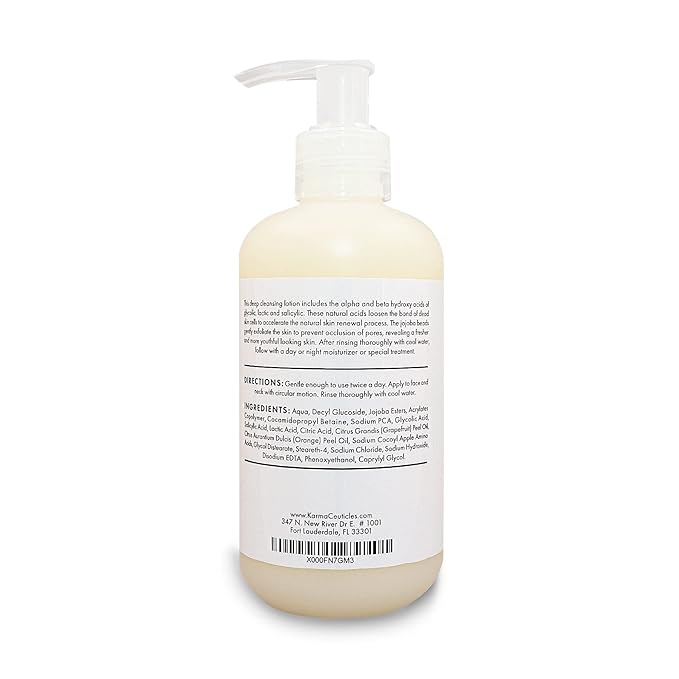 AHA BHA Exfoliating Cleanser, 8 oz.