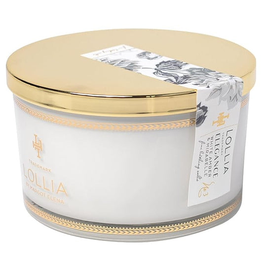 Lollia Elegance Fine Bath Salts, 20 oz. – White Amber & Mirabelle Luxury Bath Essential for Women