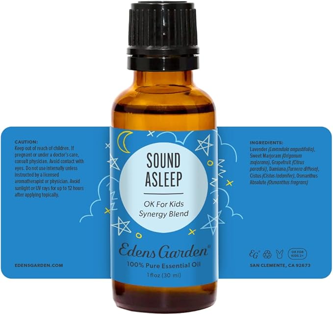 Edens Garden Sound Asleep Essential Oil Blend- 100% Pure Premium Grade, Undiluted, Natural, Therapeutic, Aromatherapy, The Best for Candle, Humidifiers, Kid Safe 30 ml (1 fl oz)