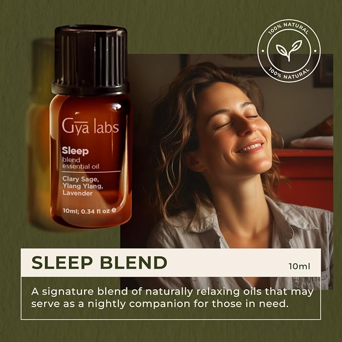 Gya Labs Sleep Essential Oil Blend - 100% Pure Natural Sleep Oil for Diffuser & Aromatherapy, Soothing, Bedtime and Self-Care (0.34 Fl Oz)