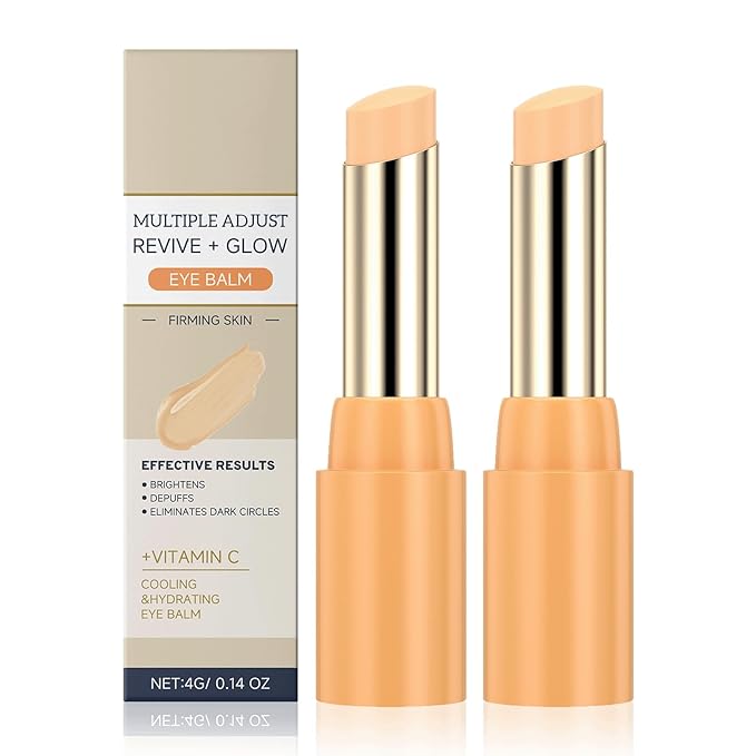 Revive + Glow Vitamin C Eye Balm,Hydrating Eye Cream,Improve Dark Circles,Refreshing and Non-Sticky (2 Pcs)