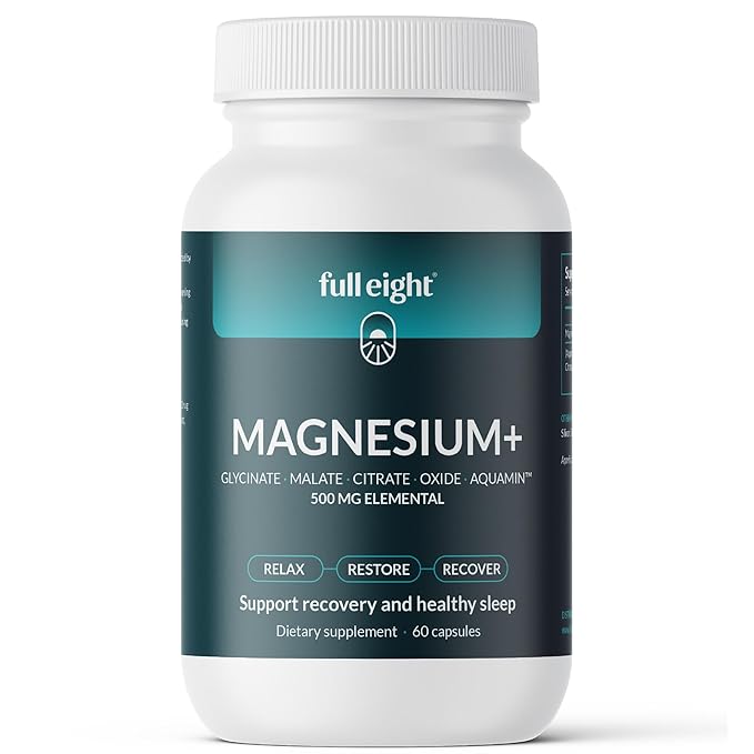 Organic Magnesium Body Butter 4oz & Magnesium+ Complex 60 Capsules Bundle - Quick Ease for Muscle Fatigue- Topical Rub & High Potency Supplement for Ease, Made in USA