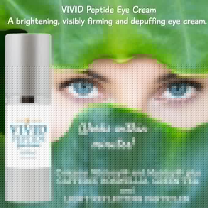 VIVID Peptide Eye Cream with Whitonyl for Dark Circles, Puffiness and Fine Lines - Brightens and Boosts Collagen for Firmness and Hydration